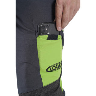 Clogger Zero Gen2 Light and Cool Men's Chainsaw Pants - Grey/Green - Free Shipping