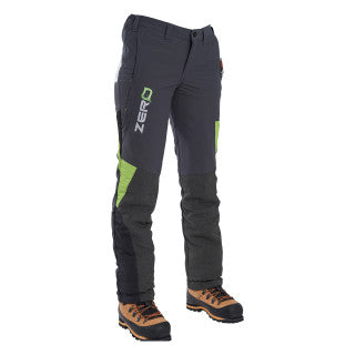 Clogger Zero Gen2 Light and Cool Women's Chainsaw Pants - Grey/Green - Free Shipping