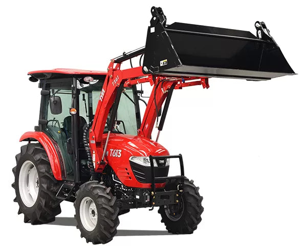 TYM T613 Manual Tractor 12/12 4WD Cab/Air - Front End Loader with 4-in-1 bucket
