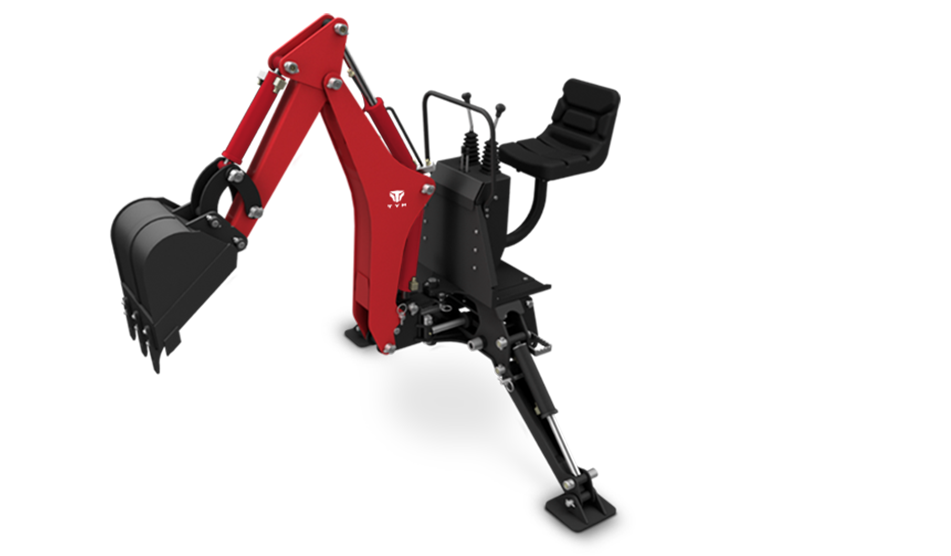 TYM T413 HST Tractor 4WD ROPS with Backhoe Front End Loader, 4-in-1 Bucket