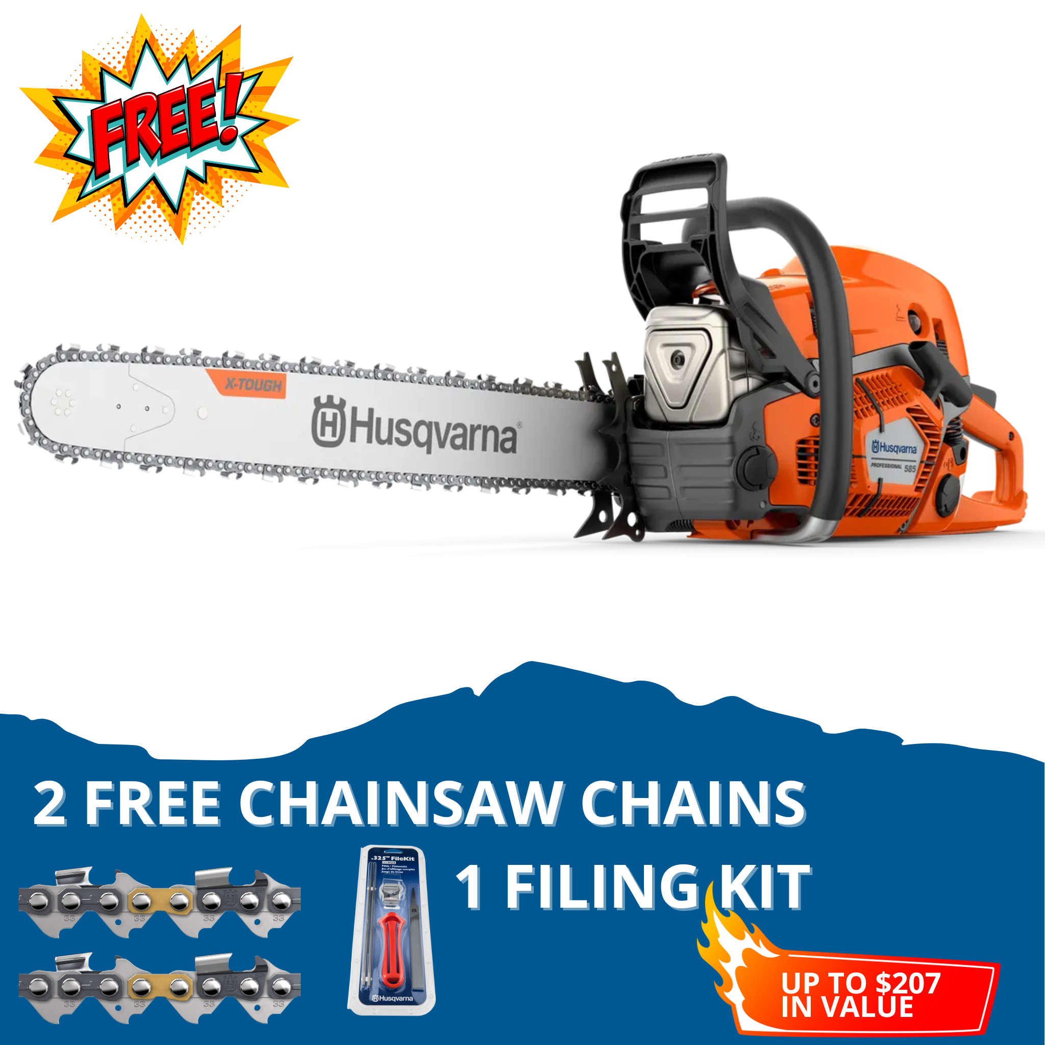 husqvarna 585 chainsaw rosebud mowers
