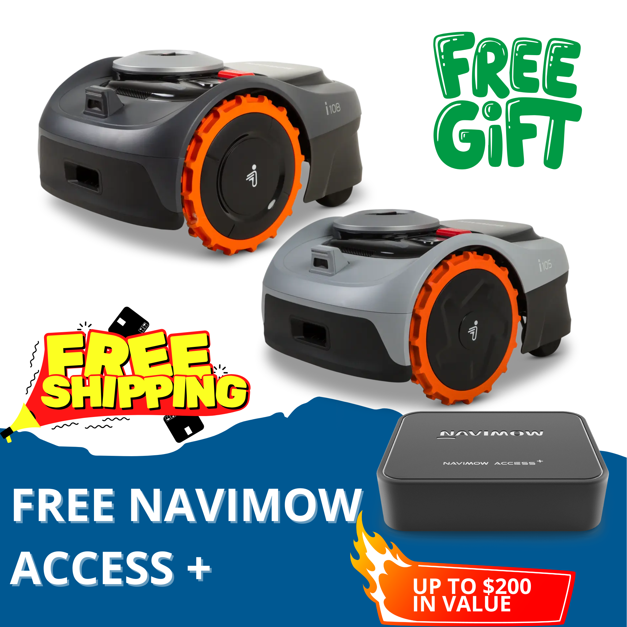 Segway Navimow i105A with VisionFence, 500m2 Cutting Area, 2.55Ah Battery