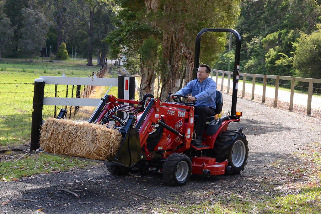 Mid Rops Tractor TYM TS25 HST Tractor 4WD ROPS + Mid Mount Mower deck & Front End Loade ...